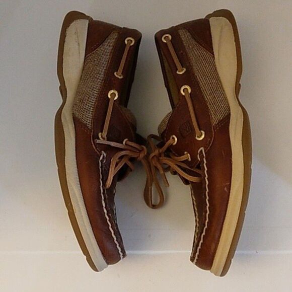Sperry Size 6M Size 6 Medium Top Sliders Boat Slip On Shoes Leather - Picture 3 of 11